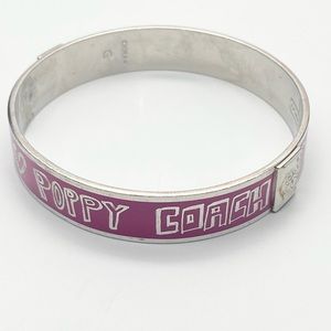 Coach Poppy Enamel Bangle Bracelet Limited edition
